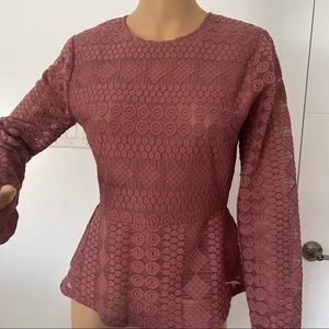 BCBG Blouses | Women’s Pink Lace Blouse